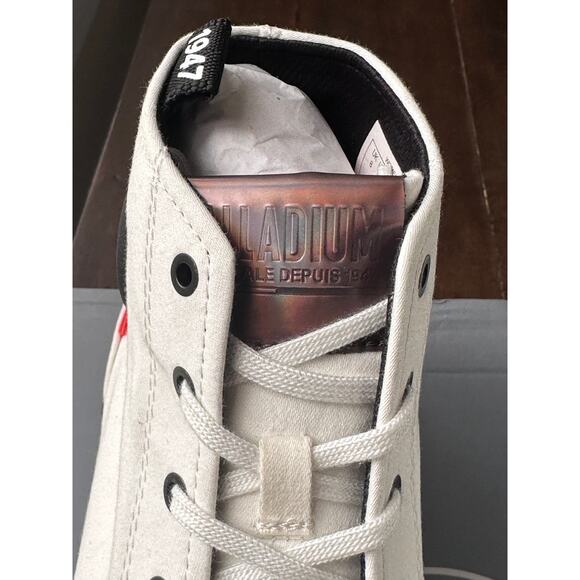 Palladium Star White Shoes‎ Women's 10 Medium REVOLT HI Tops Industrial Grunge - Picture 5 of 11